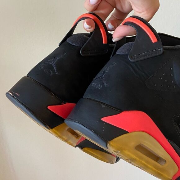Air Jordan 6 Infer Red Black Sneakers 2000 OG Retro Size 10.5 - Picture 9 of 16